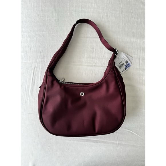 lululemon athletica Handbags - NEW Lululemon City Essential Shoulder Bag 4L Burgundy Bay Adjustable Strap Purse